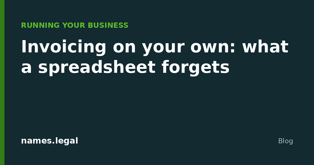 Fatturare da soli: cosa dimentica un foglio di calcolo